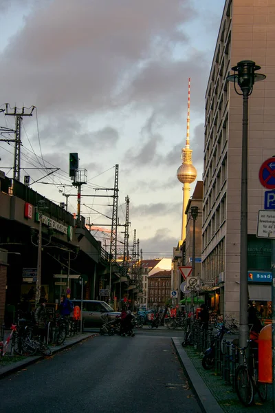 Berliner Landschaft Von Der Friedrichstraße Während Der Coronapandemie Mitte Berlin — Stockfoto