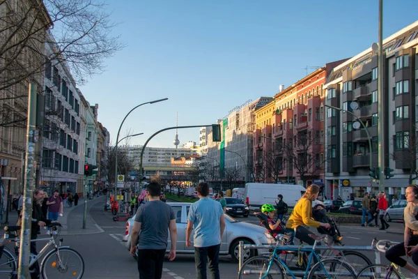 Blick Auf Das Kottbuser Tor Der Spree Kreuzberg Berlin — Stockfoto