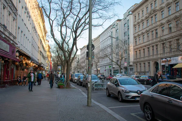 Szene Bergmannkiez Kreuzberg Berlin — Stockfoto