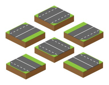 vektör yol tuğlaları