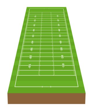 3 boyutlu vektör futbol sahası