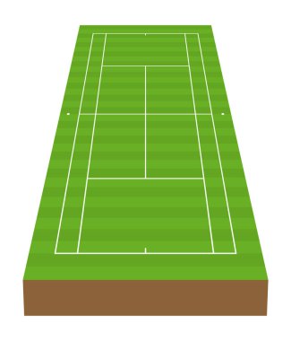 perspektif görünümünde vektör tenis sahası
