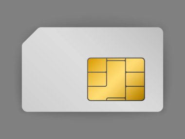 Altın çipli vektör gerçek sim kart