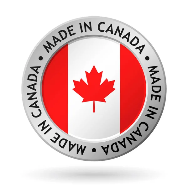 Vector made in canada sign — Stock Vector
