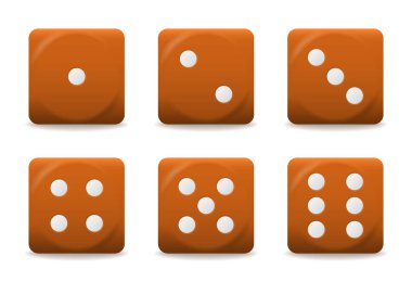 vektör turuncu zarlar