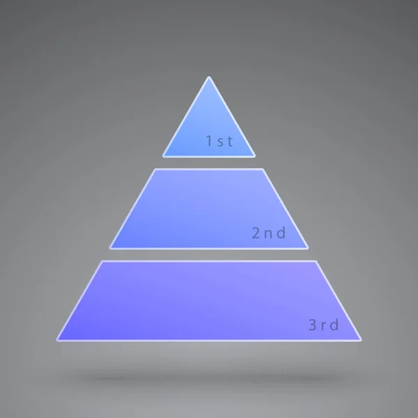 Vektor Licht violett infografisches Pyramidenkonzept — Stockvektor