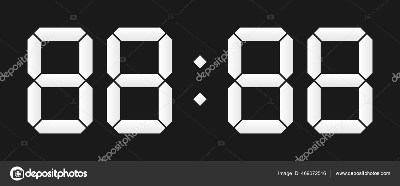 Set of vector white digital numbers on black background Stock Vector by  ©th3fisa 469072516, image size:1600x744
