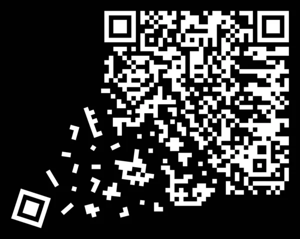 Vector verbroken qr-code Rechtenvrije Stockillustraties