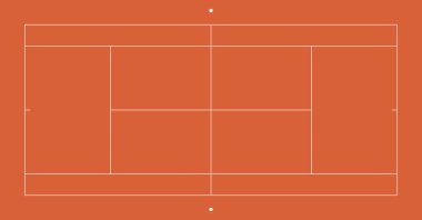 vektör tenis sahası