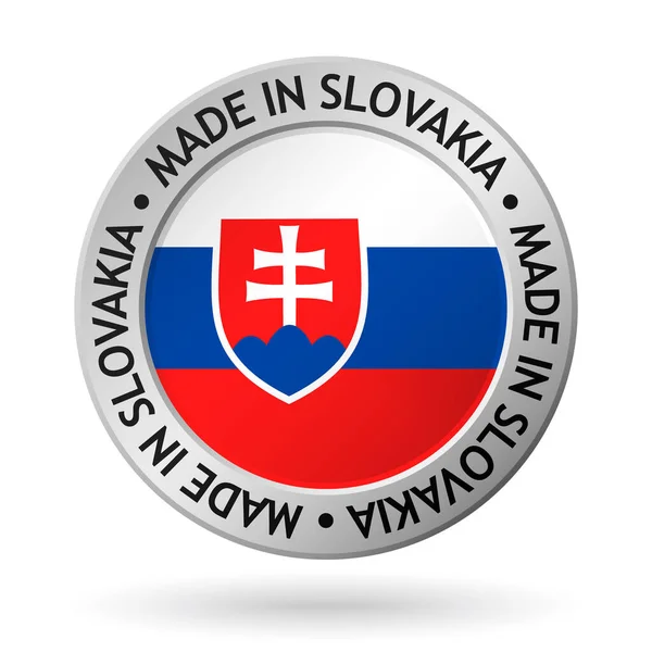 Vettore fatto nel segno slovacco — Vettoriale Stock