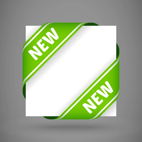 Vektor grüne neue Eckbänder — Stockvektor