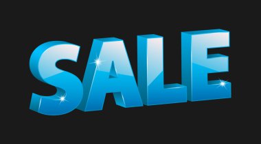 3D satışı işareti vektör