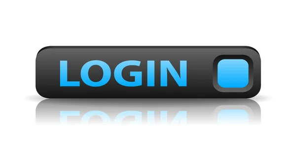 Vector 3D gray web button login — Stock Vector