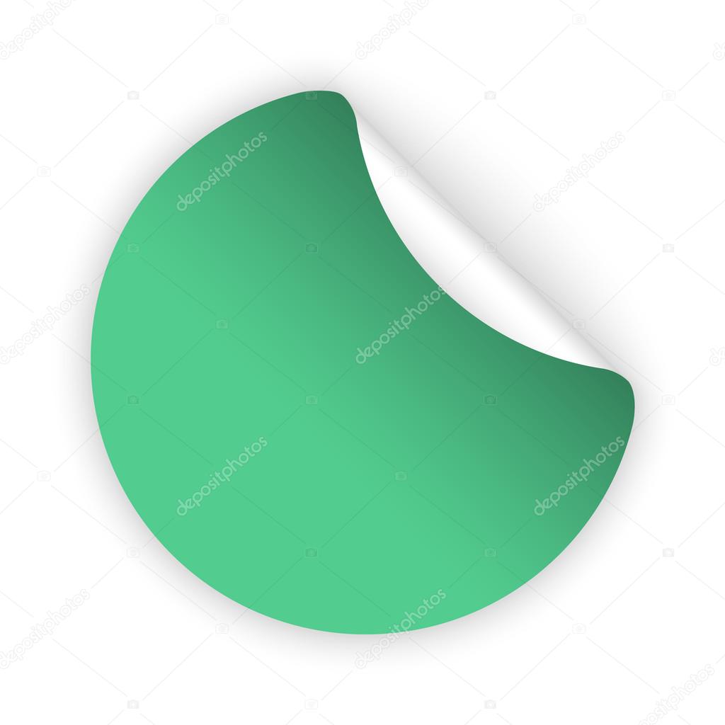 vector green blank bent sticker