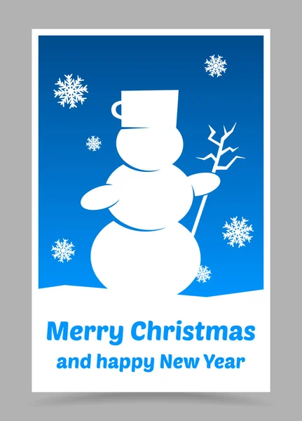 Vector blue christmas card — Stock Vector