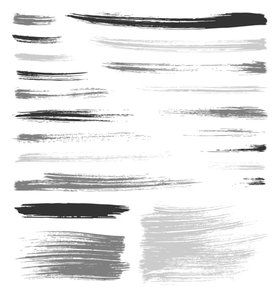 Vector gray brush strokes — Stock Vector