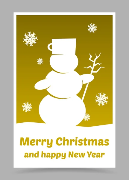 Vector gold christmas card — Stock Vector