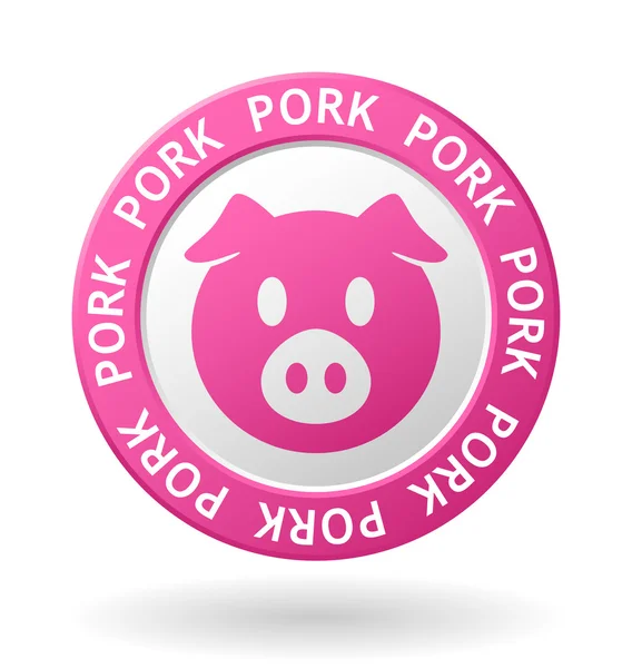 Vector carne de cerdo icono círculo — Archivo Imágenes Vectoriales