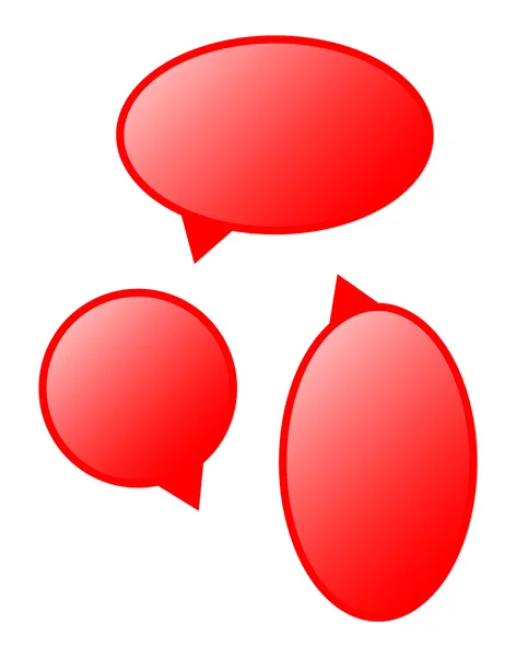 Vector red comics bubbles — Stock Vector