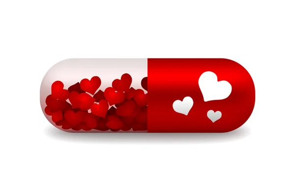 Pillola vettoriale dell'amore — Vettoriale Stock