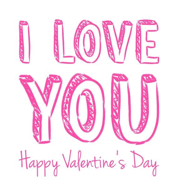 Vector handwritten valentine greeting — Stock Vector