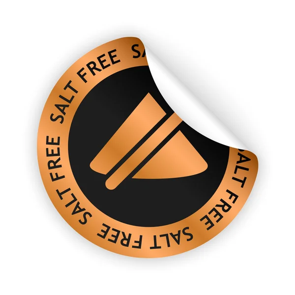Vector salt free bent sticker — Stock Vector