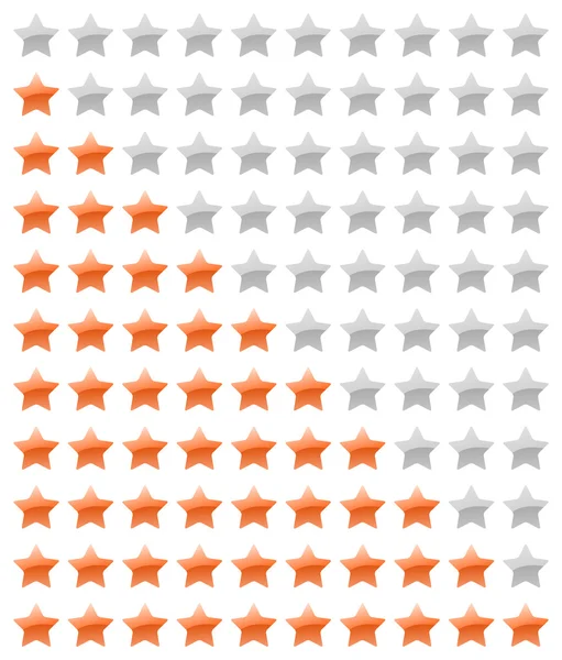 Vector rating stars — Stock Vector