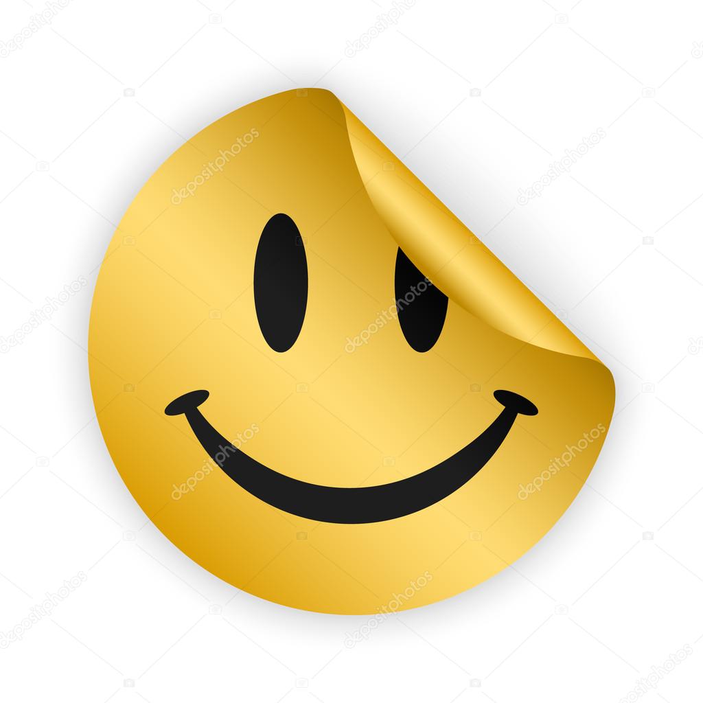vector smile bent sticker