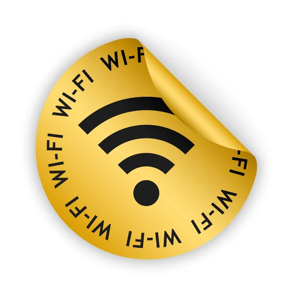 Vektor Wifi gebogener Aufkleber — Stockvektor