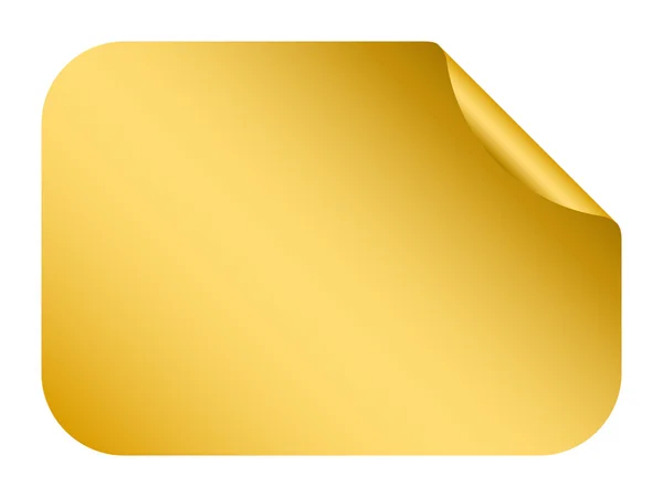 Vektor Gold Blank gebogener Aufkleber — Stockvektor
