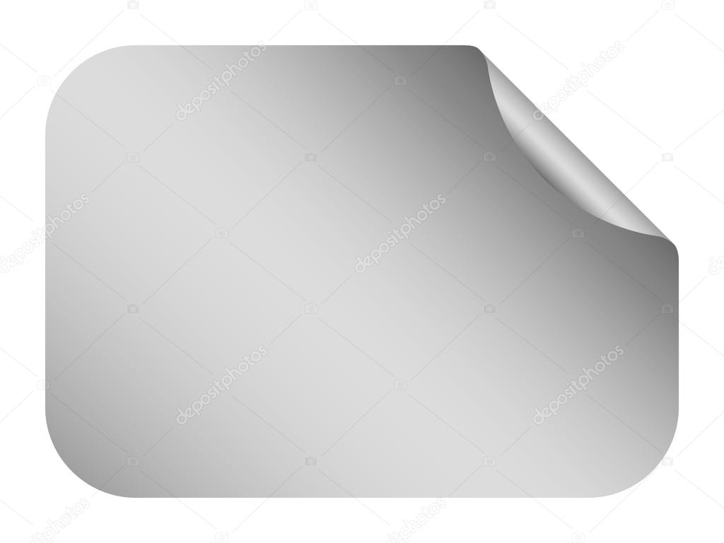 vector silver blank bent sticker