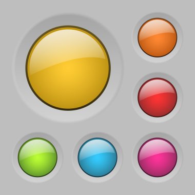 renkli cam düğmeleri vektör