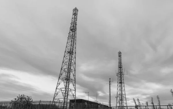 Transmitter towers, Werneth Low Country Park on the borders of Stockport and Tameside,  Greater Manchester, UK.
