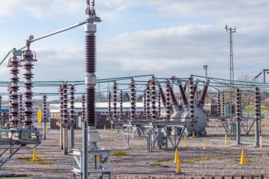 Ulusal Grid elektrik santrali, Bredbury, Stockport, İngiltere.