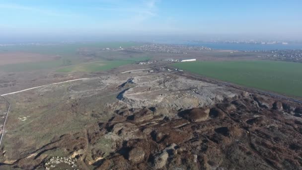 Enormes Montañas Basura Residuos Urbanos Pudriéndose Campo — Vídeos de Stock