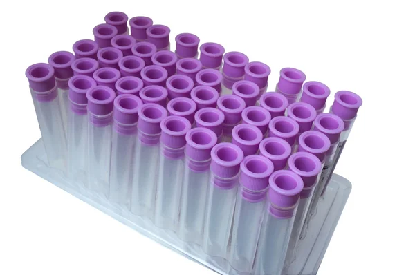 Many empty laboratory tube for blood test — Stock Photo, Image