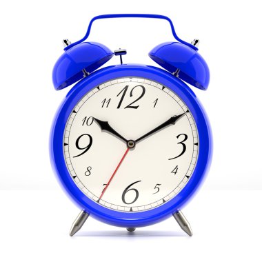 Beyaz arkaplanda alarm saati