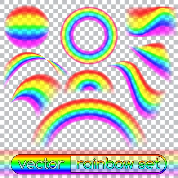 Conjunto de elementos de diseño de arco iris — Vector de stock