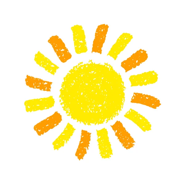 Ręcznie rysowane słońce — Wektor stockowy