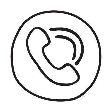 Doodle telefon simgesi.