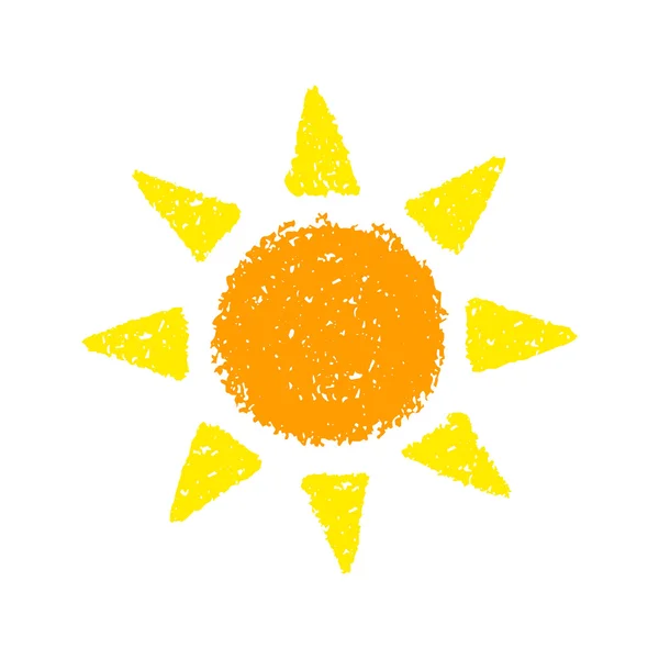 Hand Drawn Sun — Stock Vector