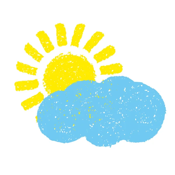 Сонце та хмари — стоковий вектор