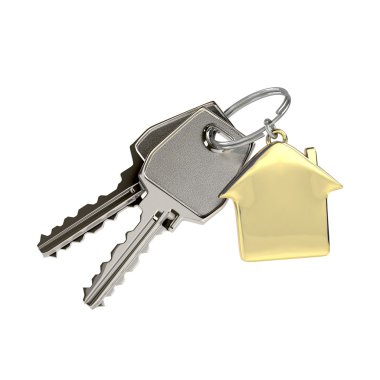 tuşları ile bir ev kolye.