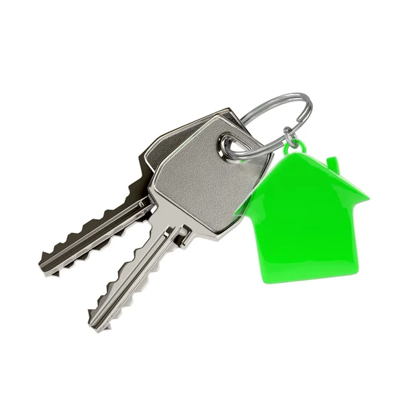 Keys with a house pendant. — Stock Photo, Image