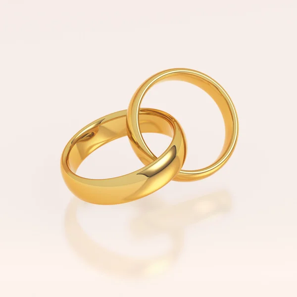 Dos anillos de bodas de oro — Foto de Stock