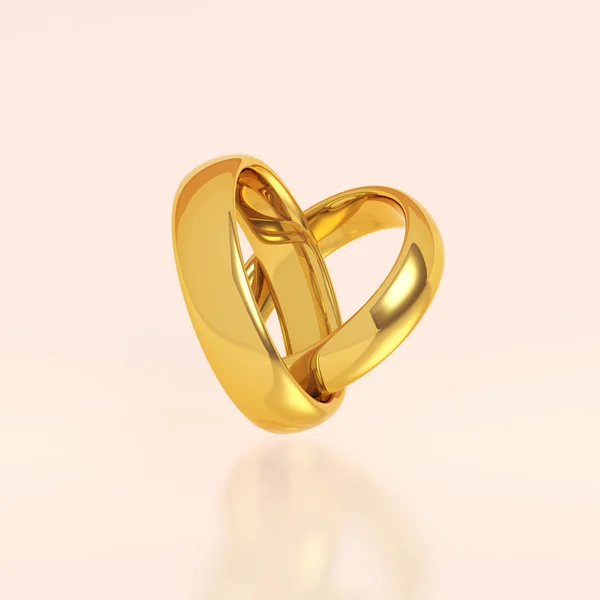 Dos anillos de bodas de oro — Foto de Stock