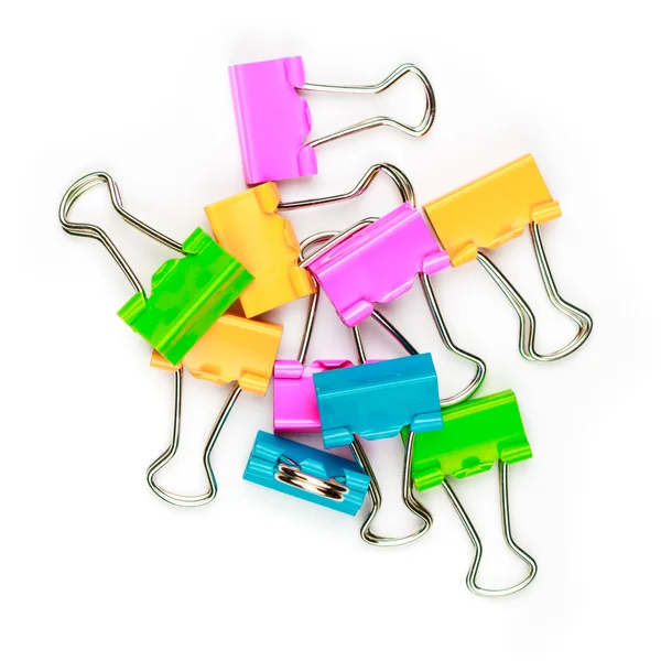 Kleurrijke paperclips — Stockfoto