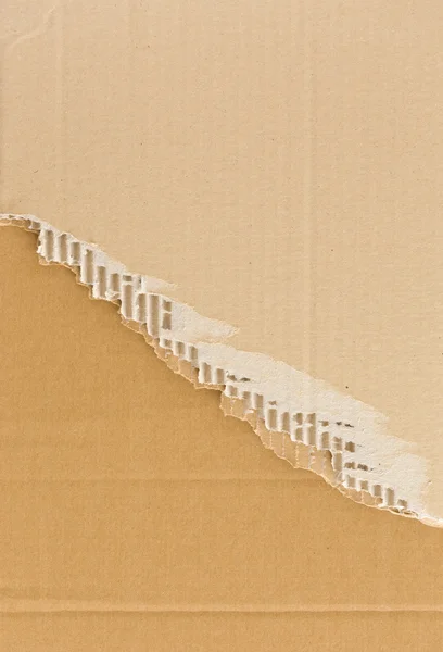 Torn corrugated cardboard. — Stock Photo, Image