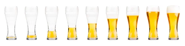 Bicchieri con birra — Foto Stock