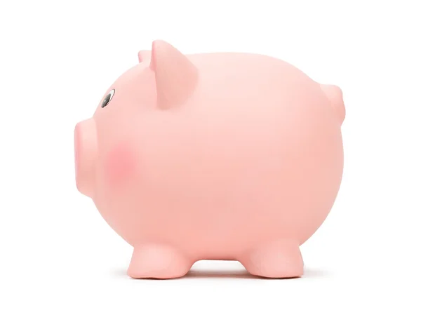 Piggy bank op wit — Stockfoto